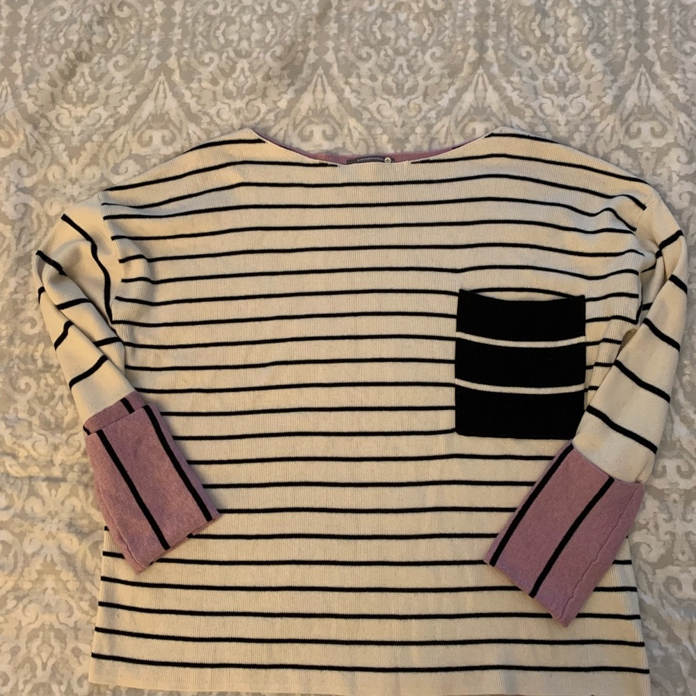 Anthropologie Faye Striped Colour Block Sweater